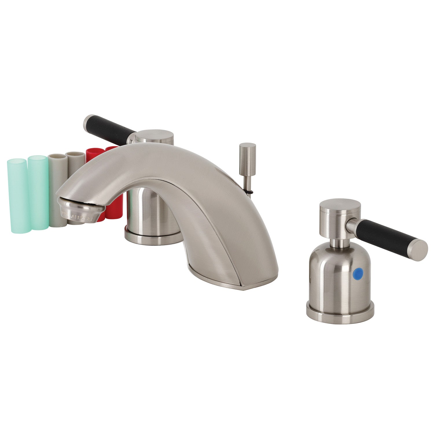 Kingston Tulare FB8958DKL - Kaiser Two-Handle 3-Hole Deck Mount Widespread Bathroom Faucet with Pop-Up Drain, Brushed Nickel — image 1